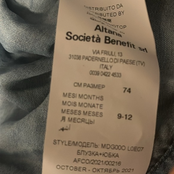 9-12 month Moschino dress jumper and short sleeve set - Picture 4 of 4